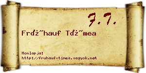 Frühauf Tímea névjegykártya